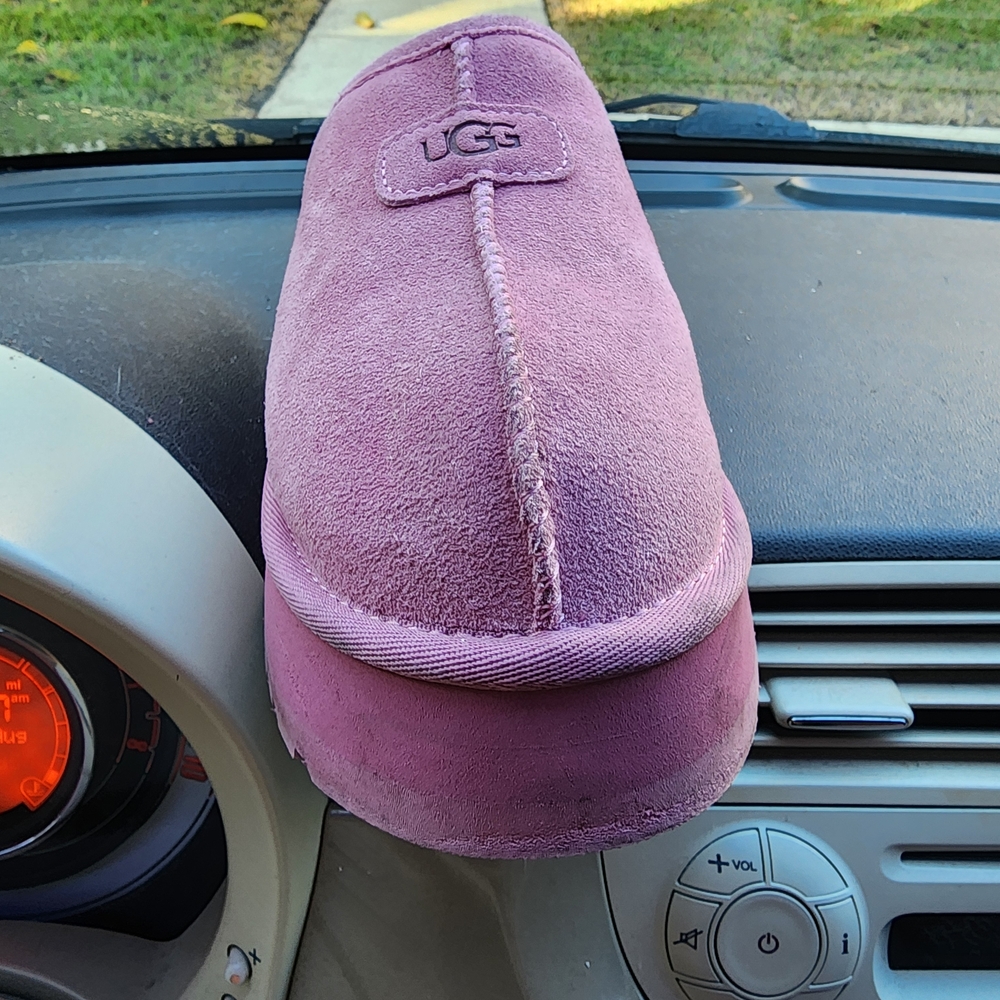 UGG Pink Suede Mules